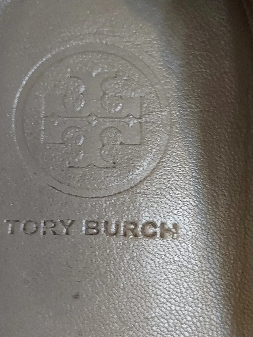 Tory Burch Mushroom Leather Logo Ballet Flats